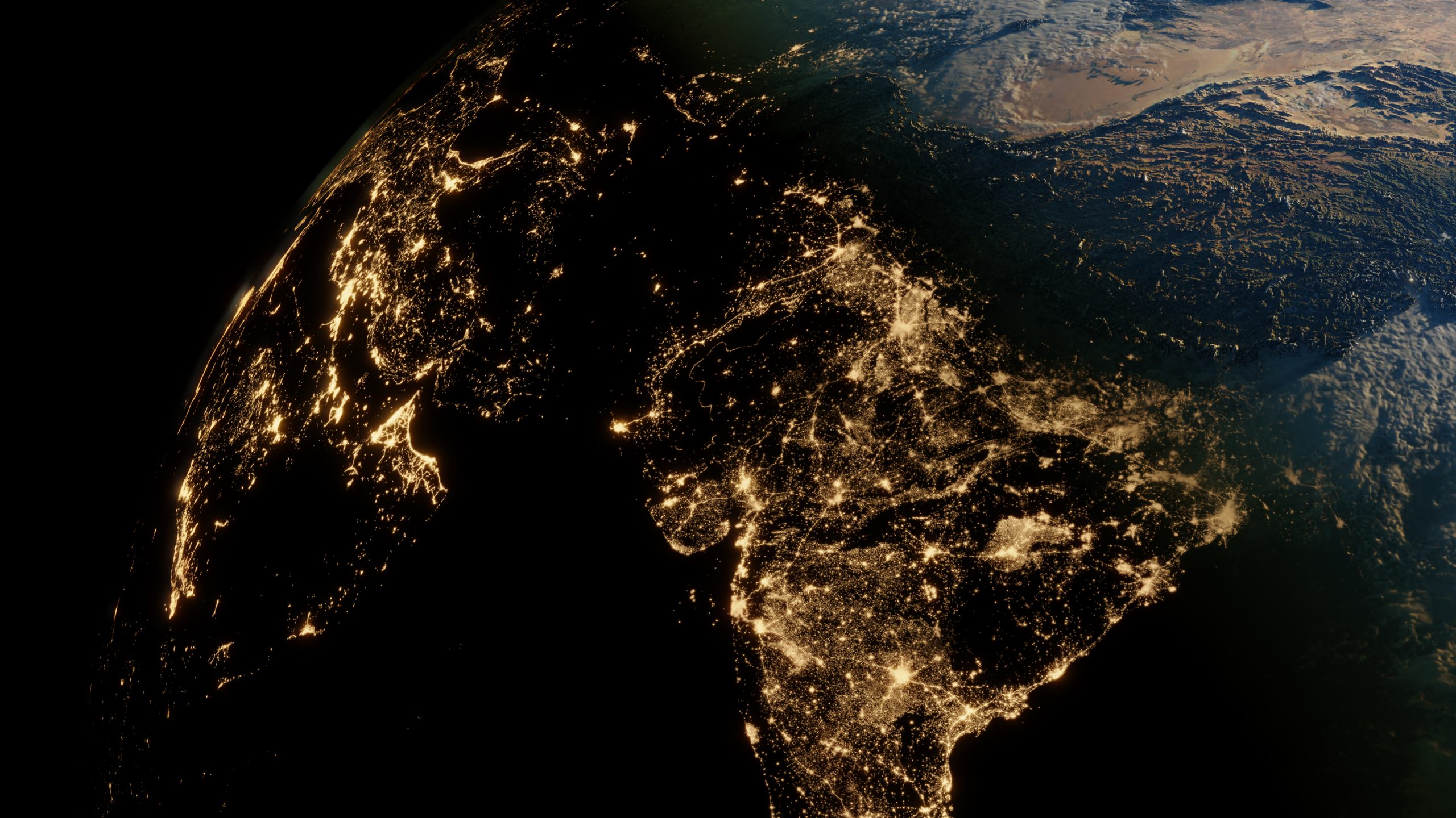 3d view planet earth scaled